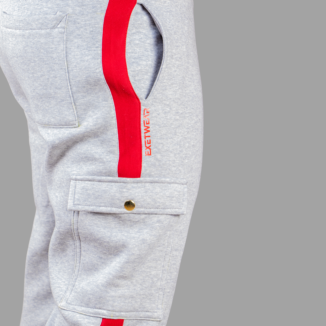 Exetwear Light Grey/Red Sweatpants