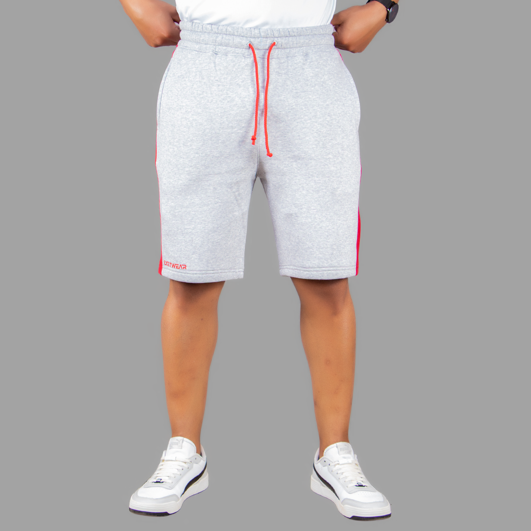 Exetwear Light Grey/Red Short Set