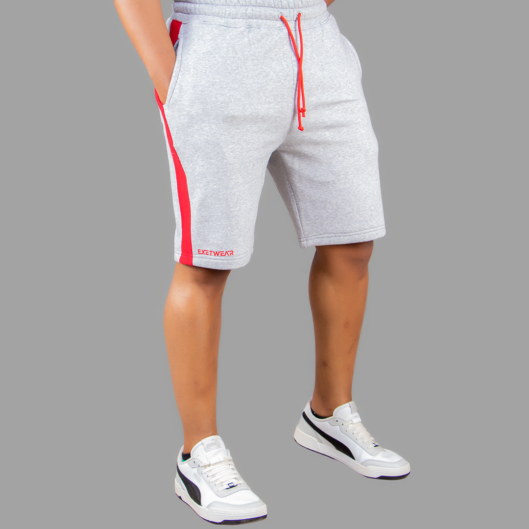 Exetwear Light Grey/Red Short Set