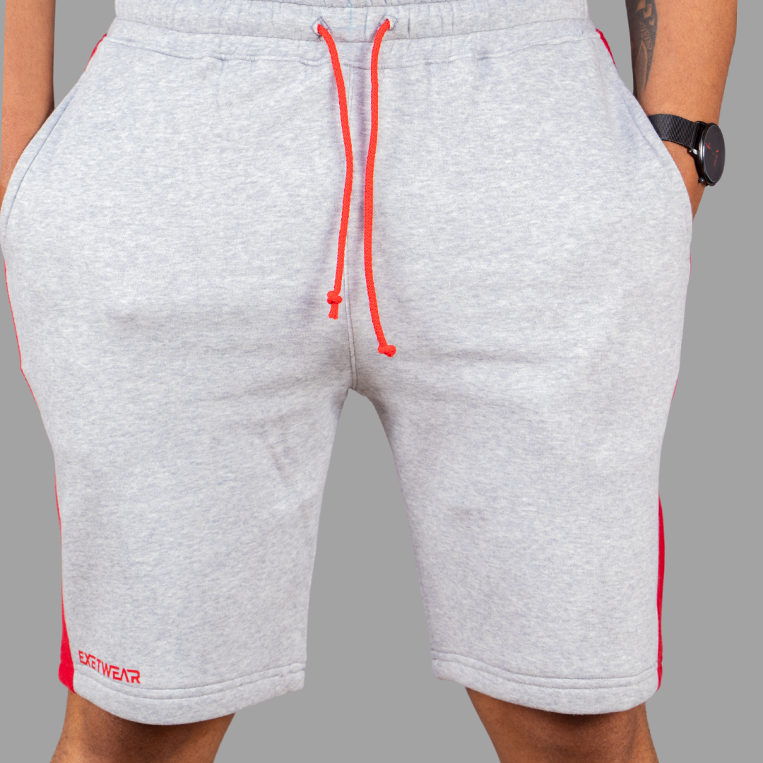 Exetwear Light Grey/Red Short Set