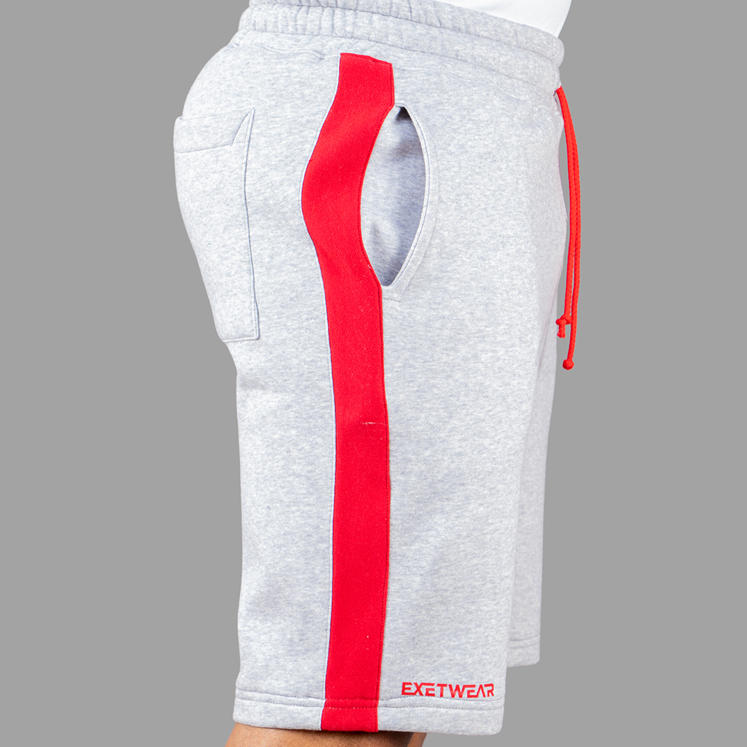 Exetwear Light Grey/Red Short Set