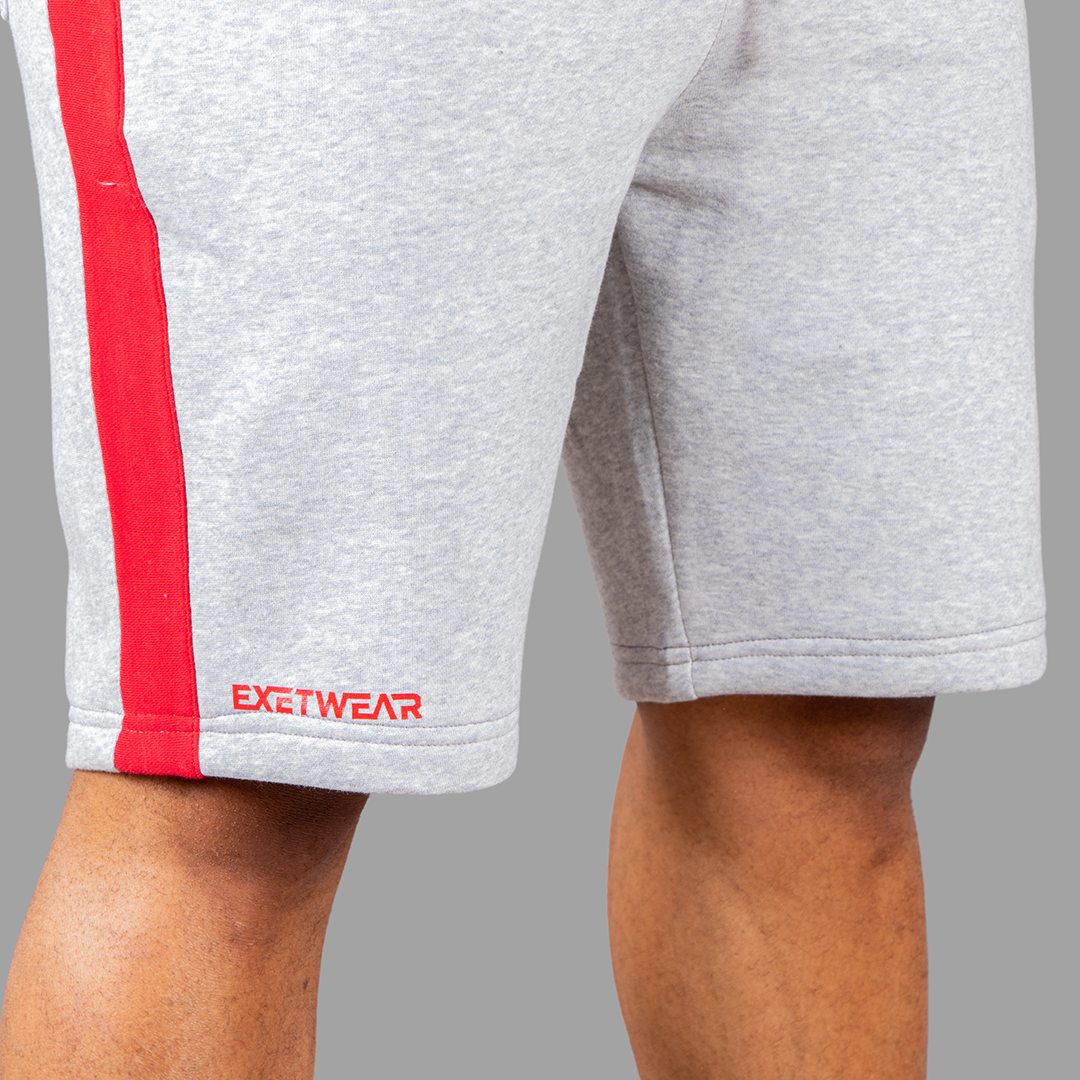 Exetwear Light Grey/Red Short Set