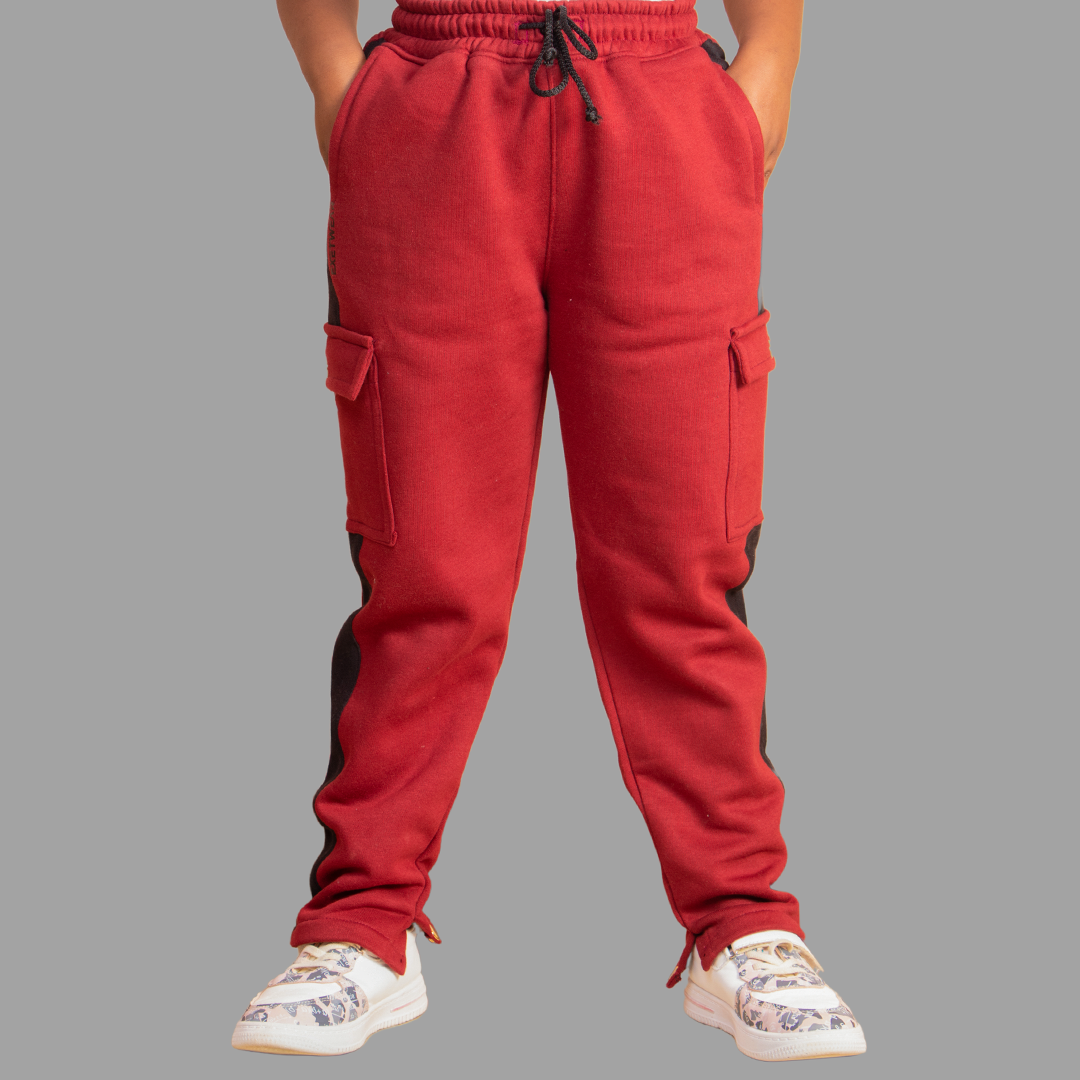 Girl's Maroon/Black Sweatpants