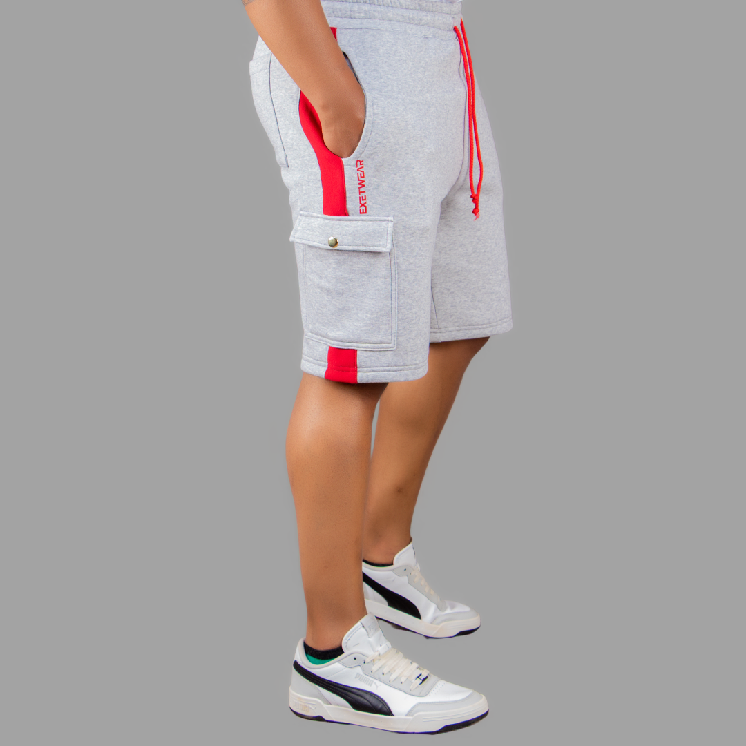 Exetwear Light Grey/Red Shorts