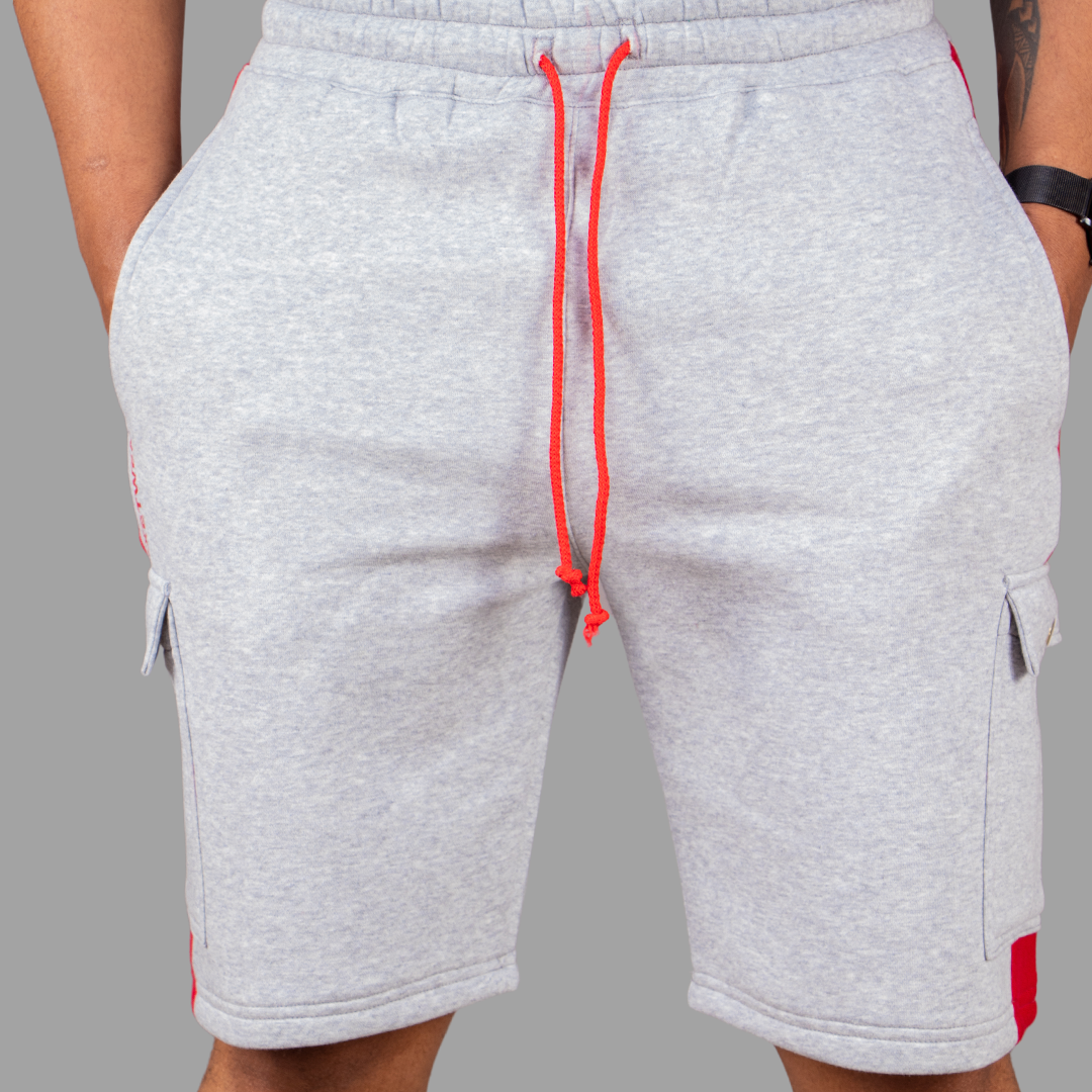 Exetwear Light Grey/Red Shorts