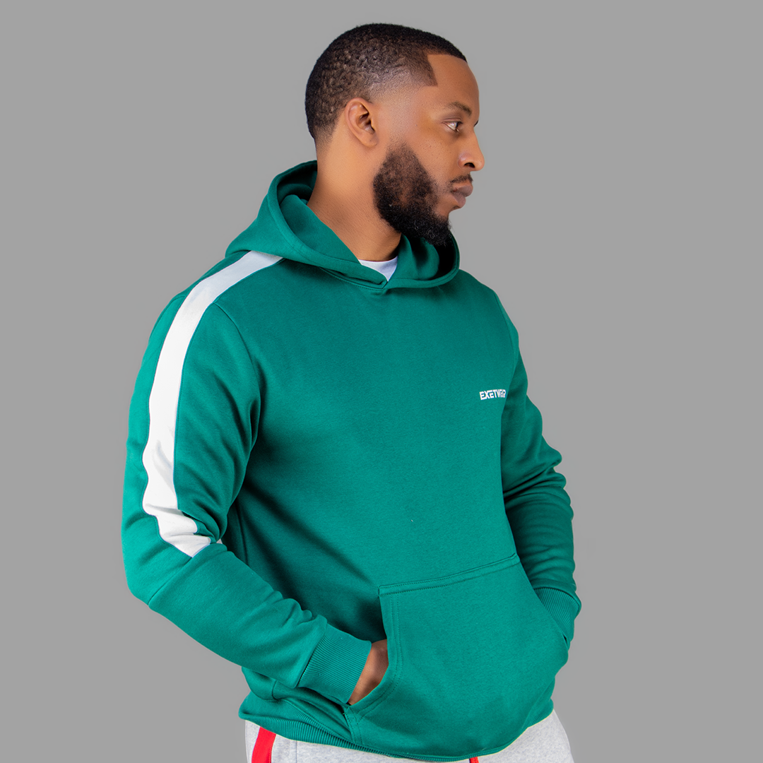 Men Green Hoodie set