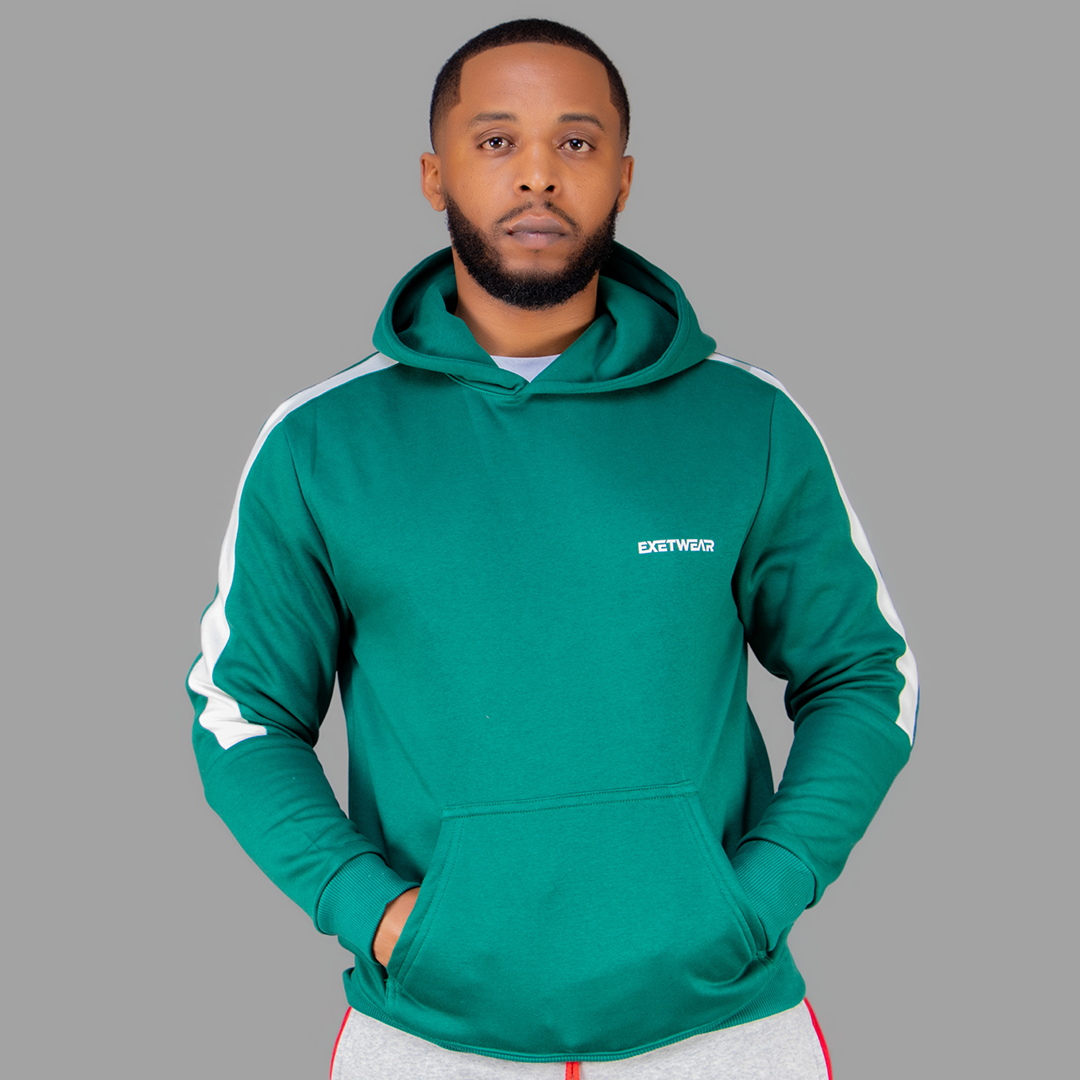 Men Green Hoodie set