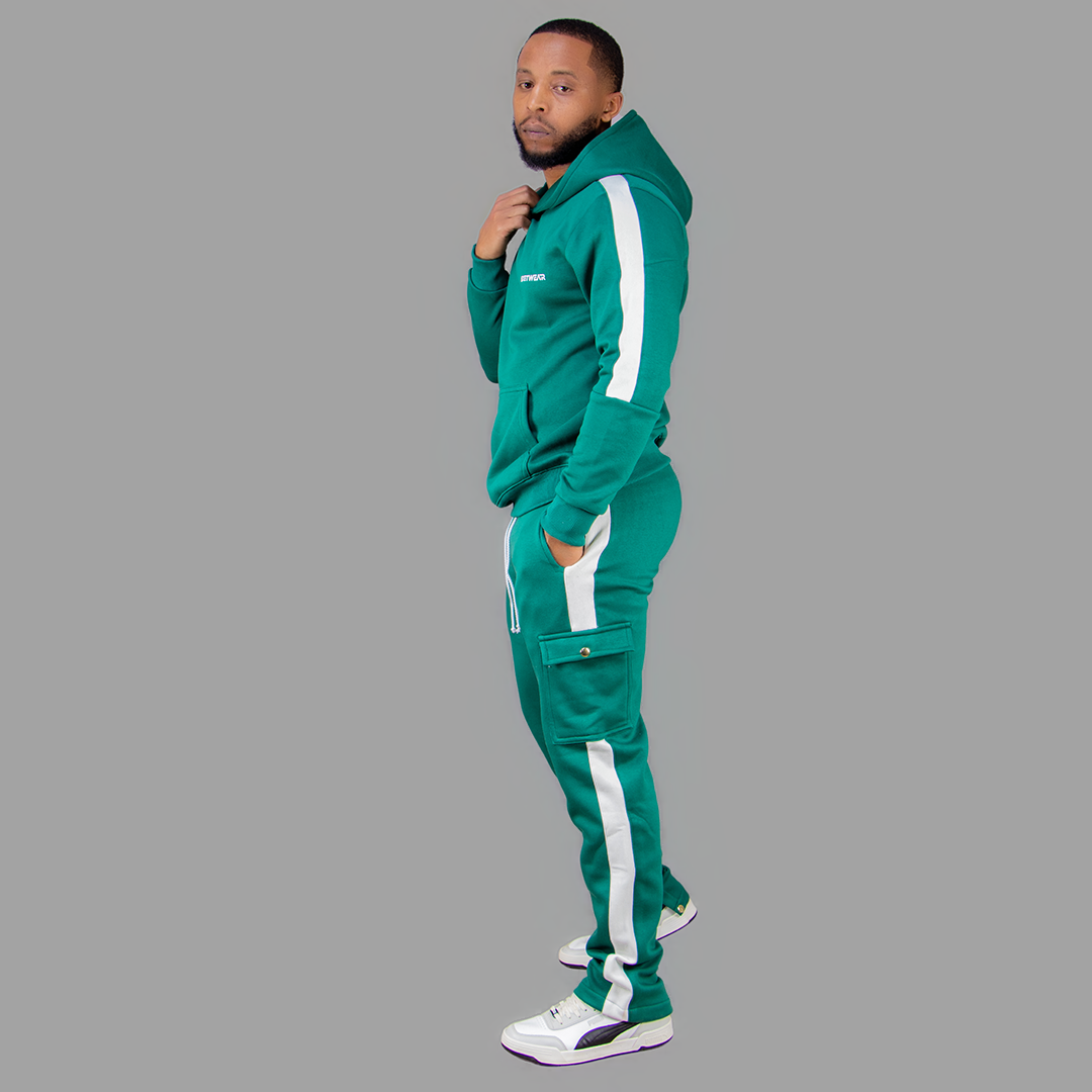 Men Green Hoodie set