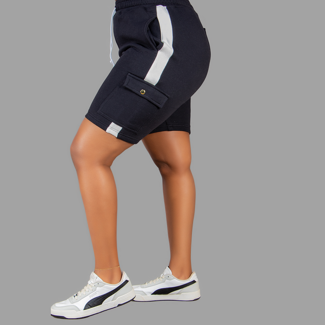 Women Black/White SweatShort