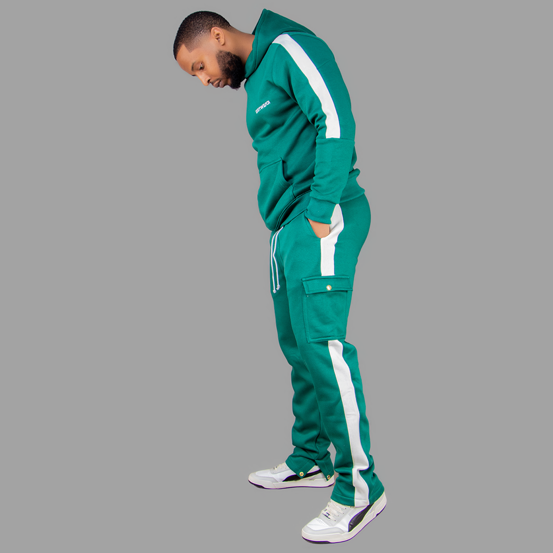 Men Green Hoodie set