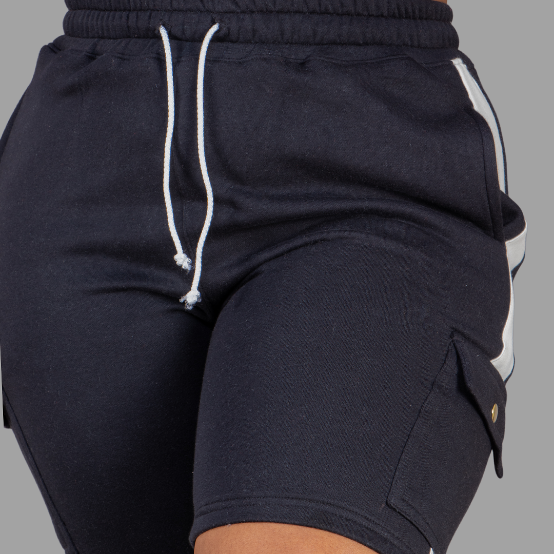 Women Black/White SweatShort