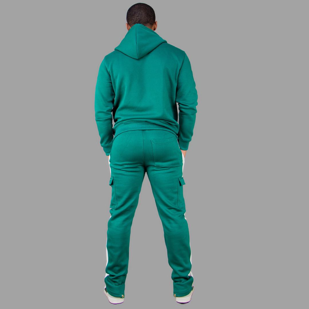 Men Green Hoodie set