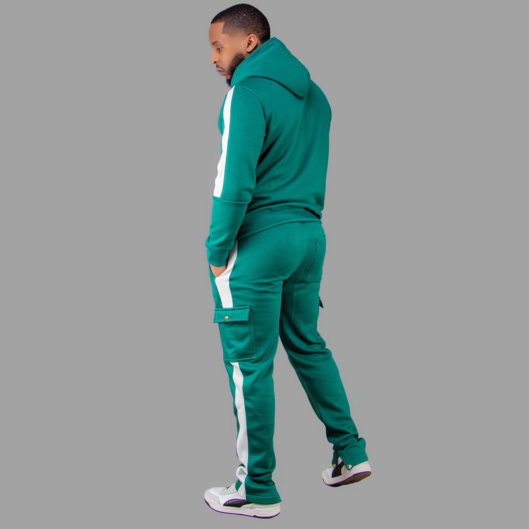 Men Green Hoodie set