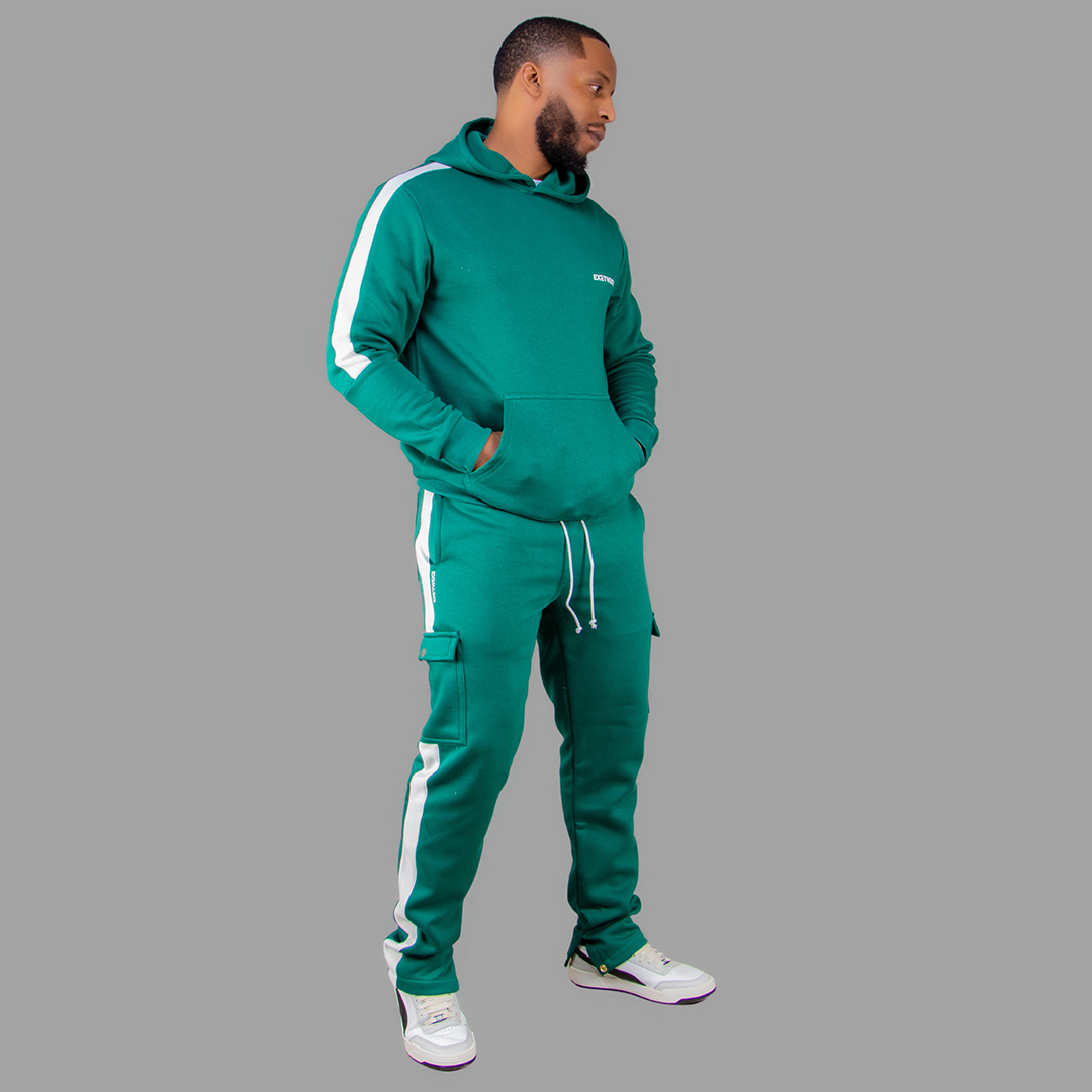 Men Green Hoodie set