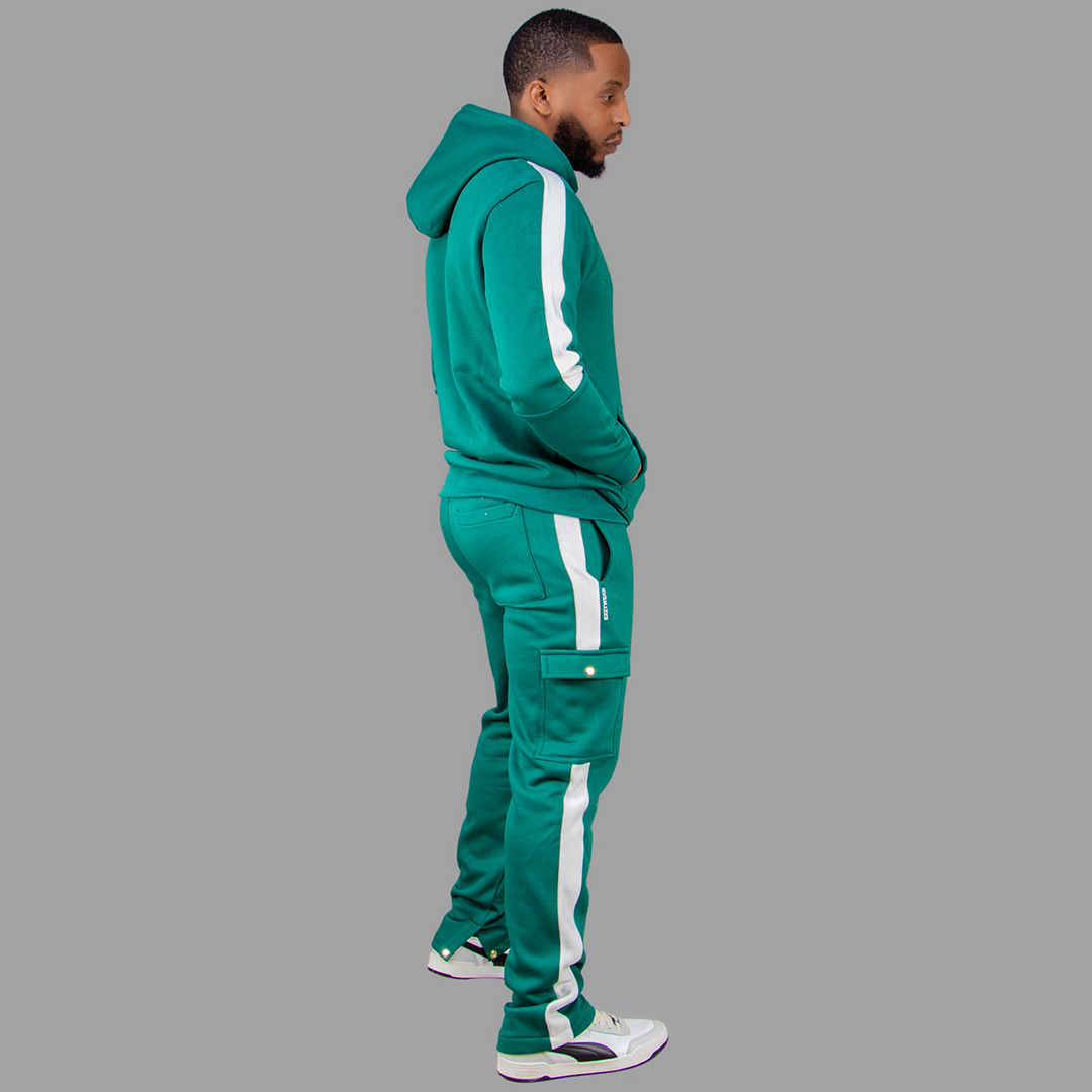 Men Green Hoodie set