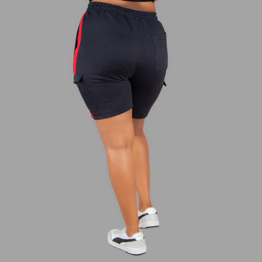 Women Black/Red SweatShort