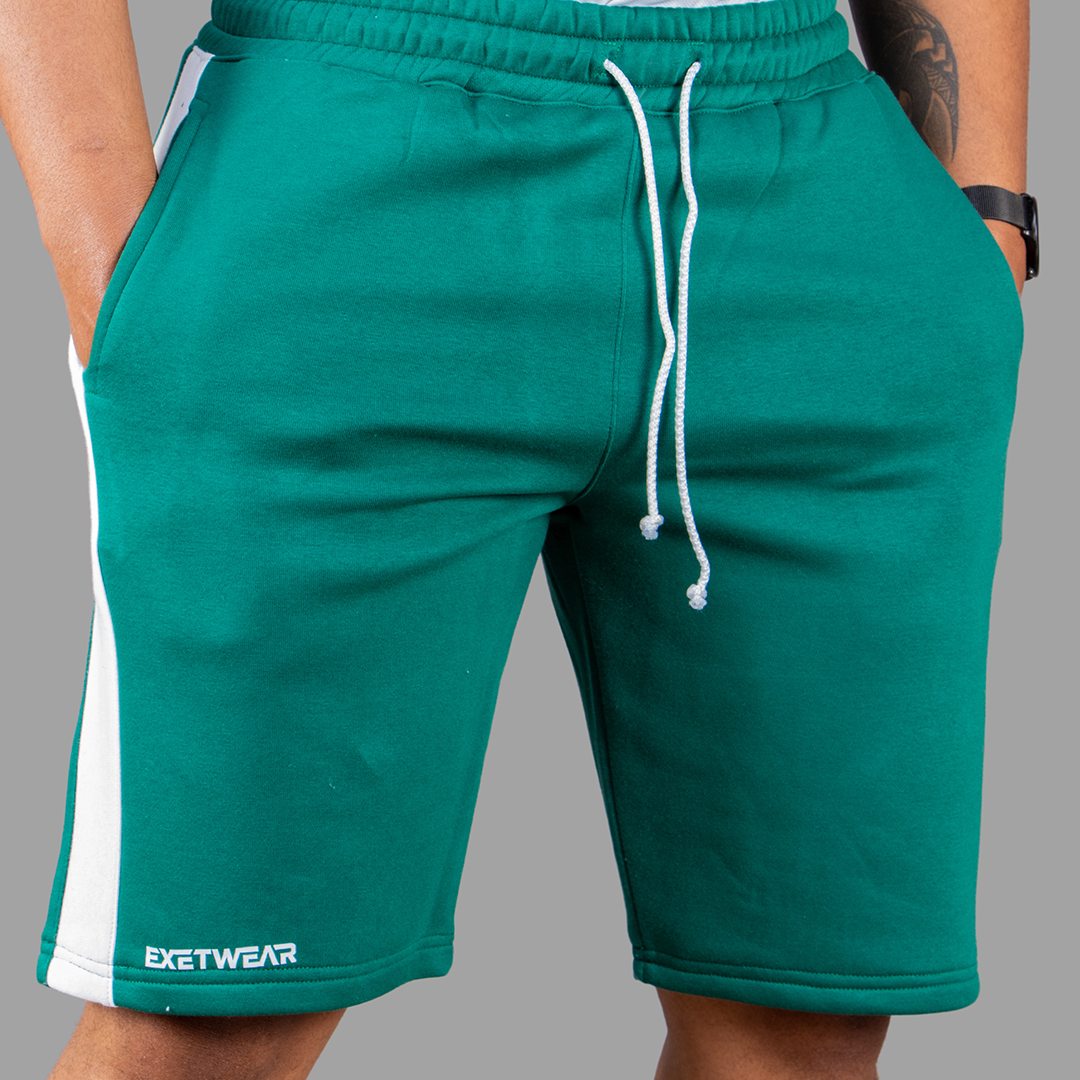 Exetwear Green/white Short Set