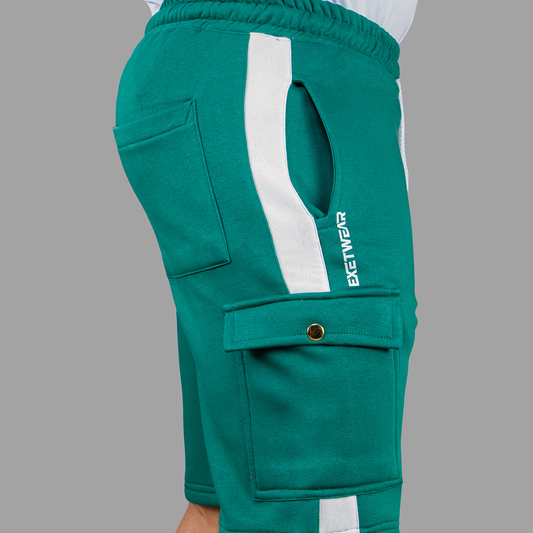 Exetwear Green/White Shorts