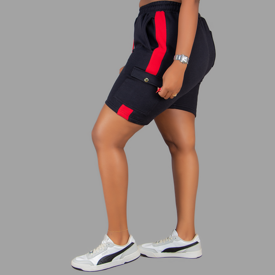 Women Black/Red SweatShort