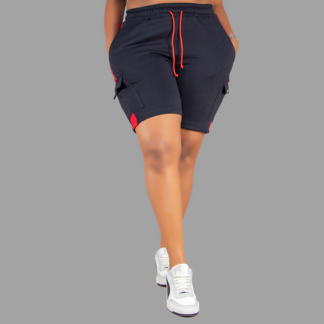 Women Black/Red SweatShort