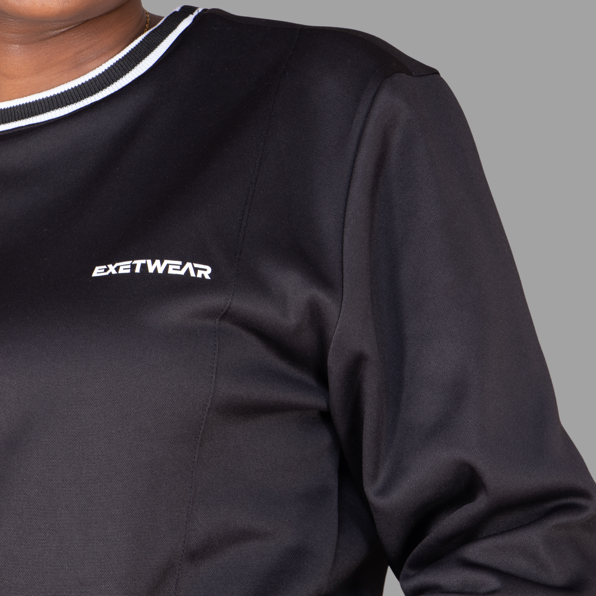 Women's Softshell Black Sweatshirt Set