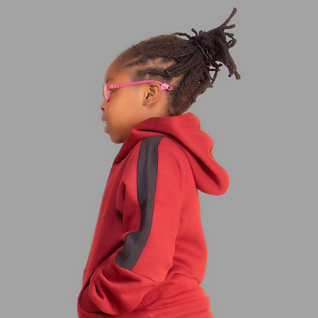 Girls' Maroon Hoodie Set