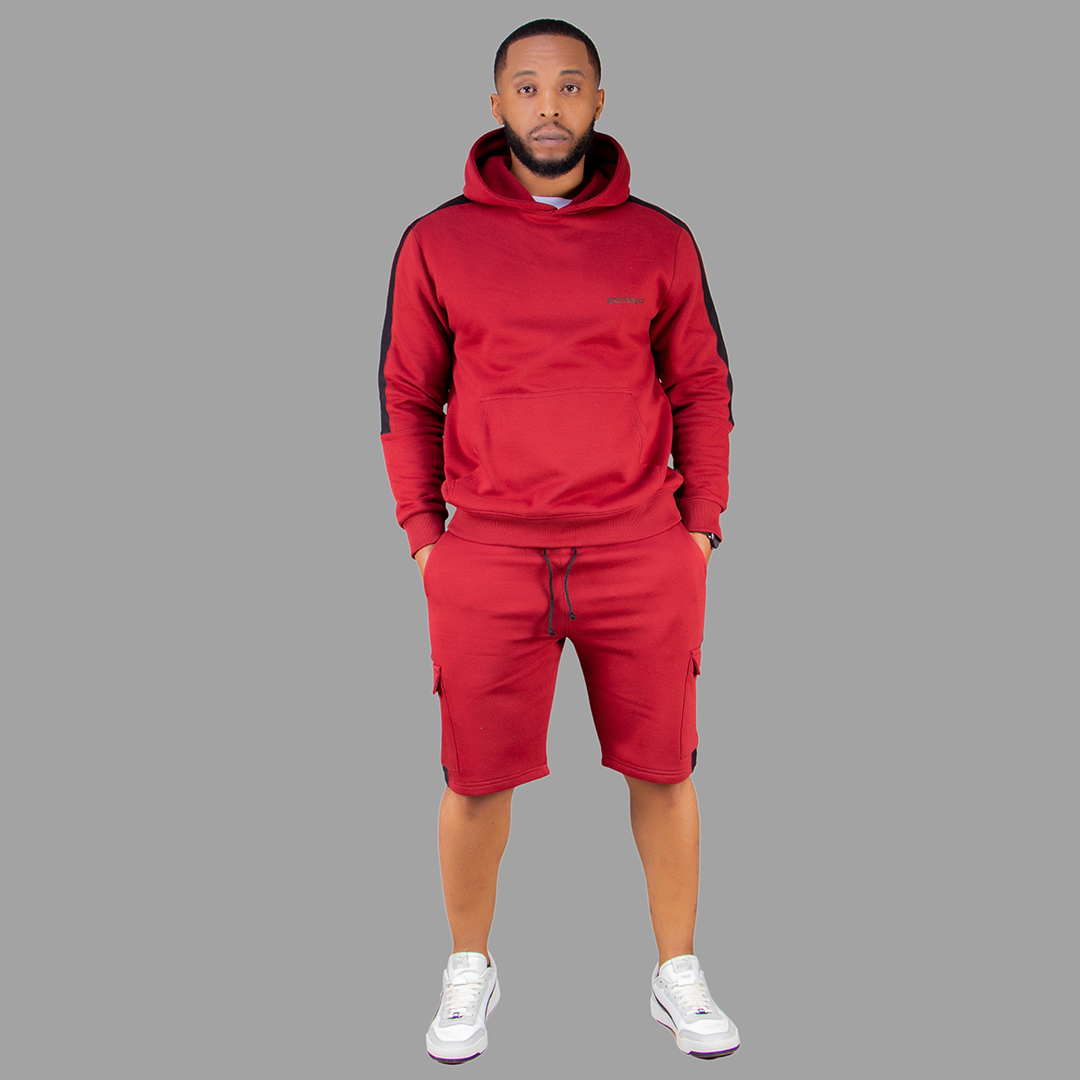 Exetwear Maroon Short Set