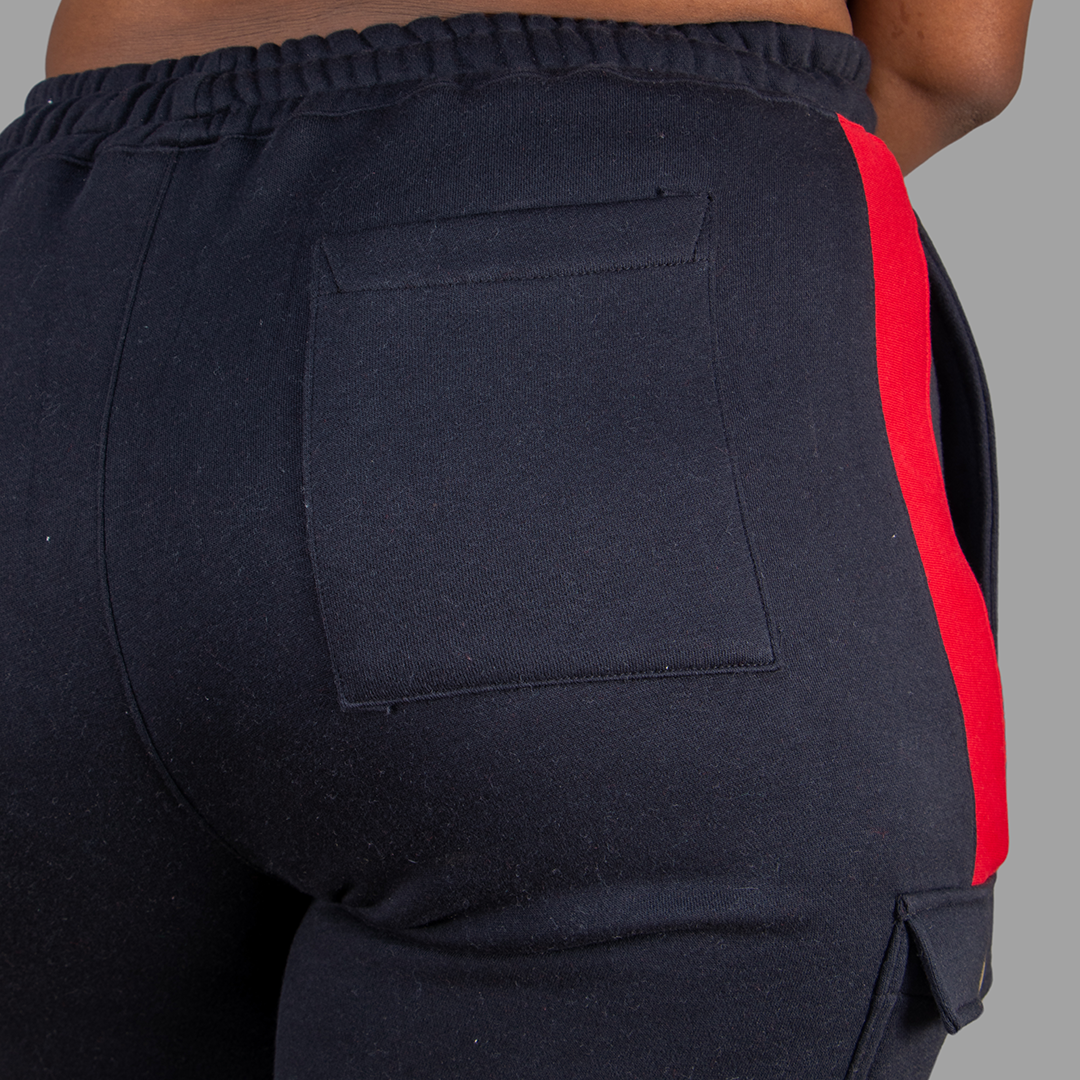 Women Black/Red SweatShort