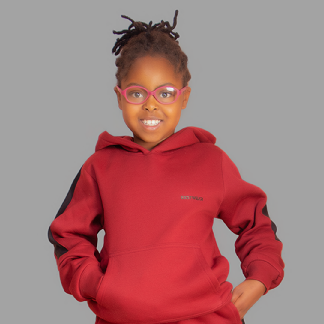 Girls' Maroon Hoodie Set