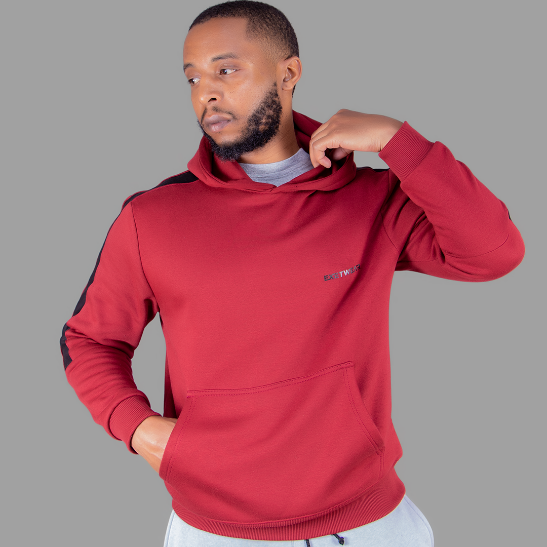 Exetwear Maroon/Black Hoodie