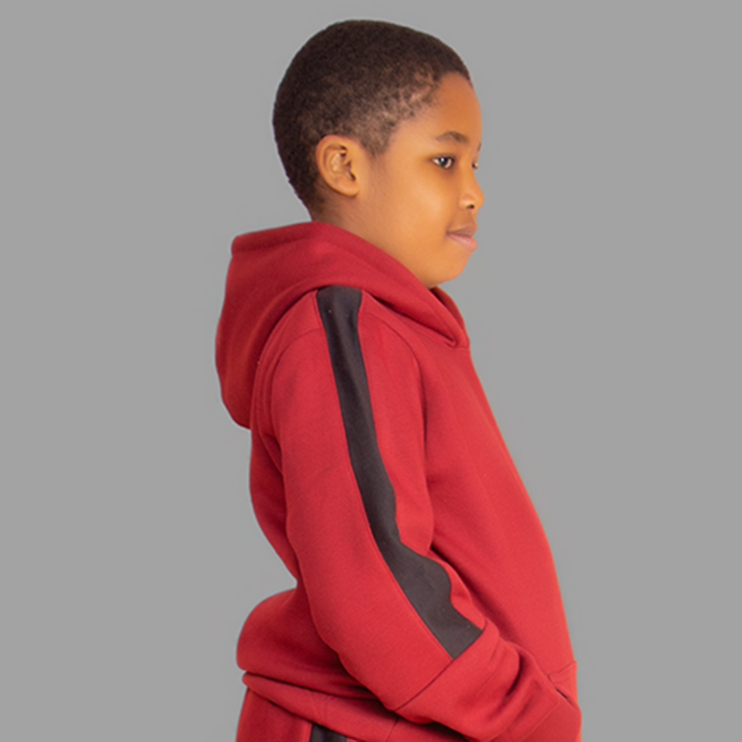 Boys' Maroon Hoodie Set