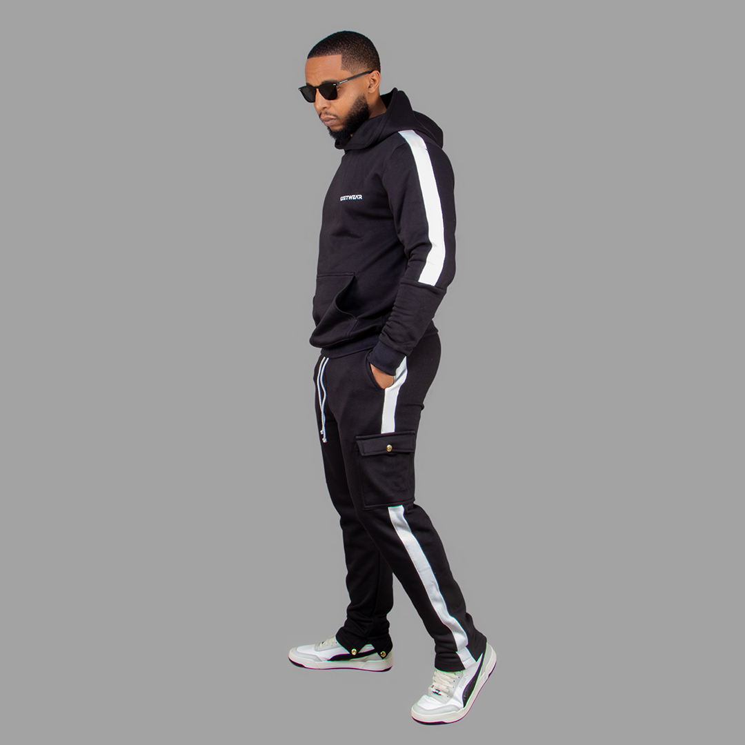 Men Black Hoodie set