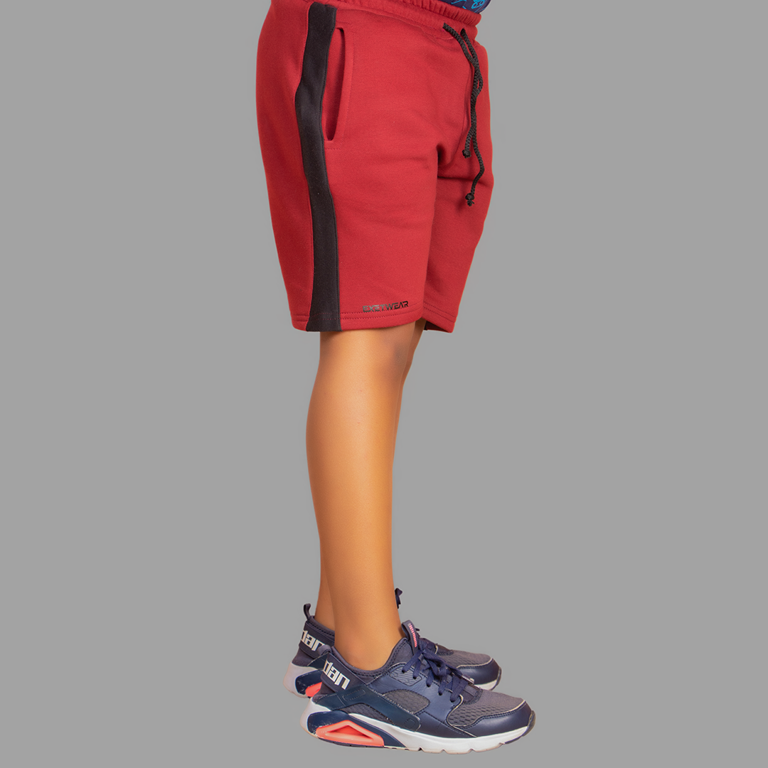 Boy's Maroon/Black short