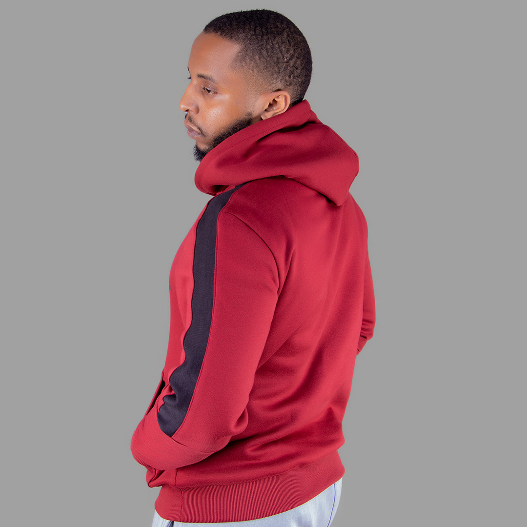 Men Maroon Hoodie set