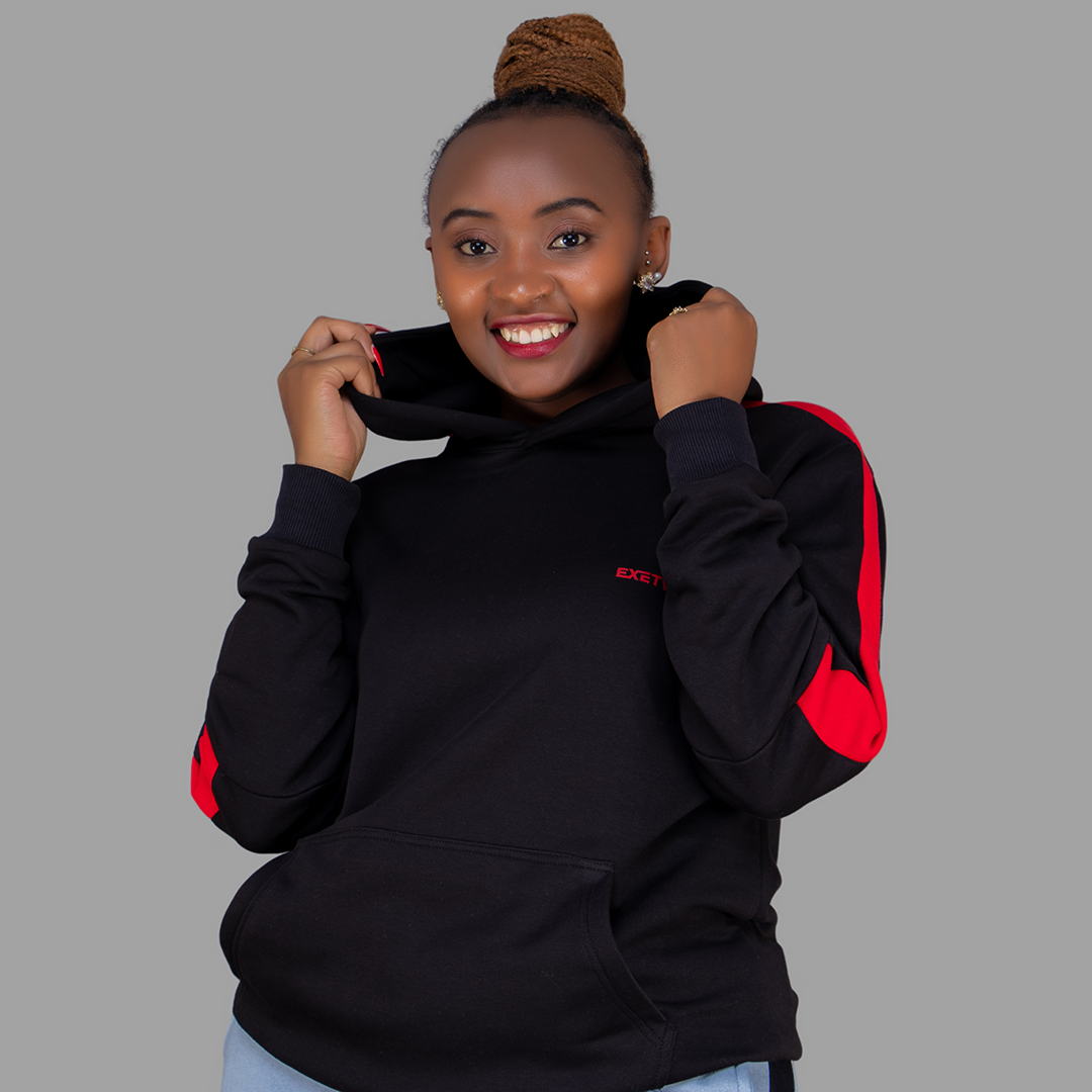 Women Black/Red Hoodie