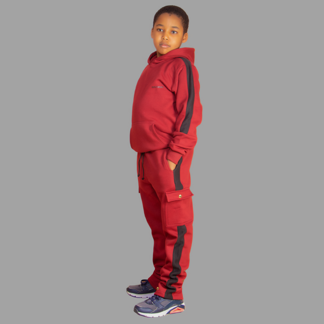 Boys' Maroon Hoodie Set