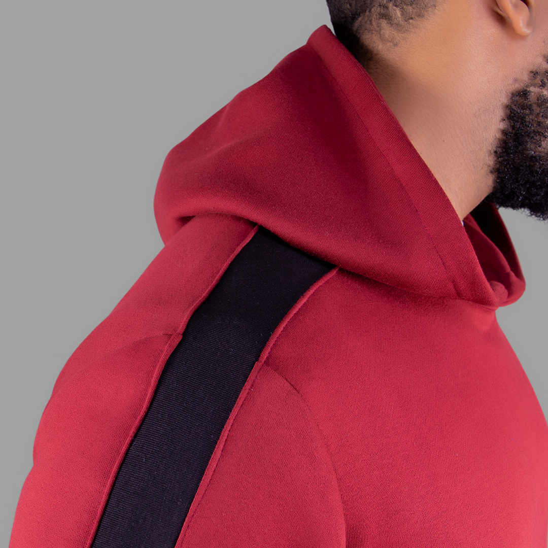 Men Maroon Hoodie set