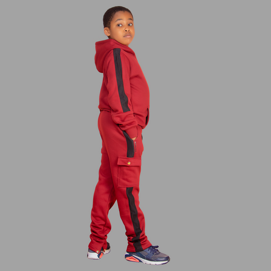 Boys' Maroon Hoodie Set