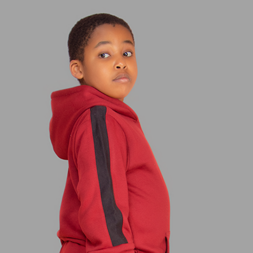 Boys' Maroon Hoodie Set