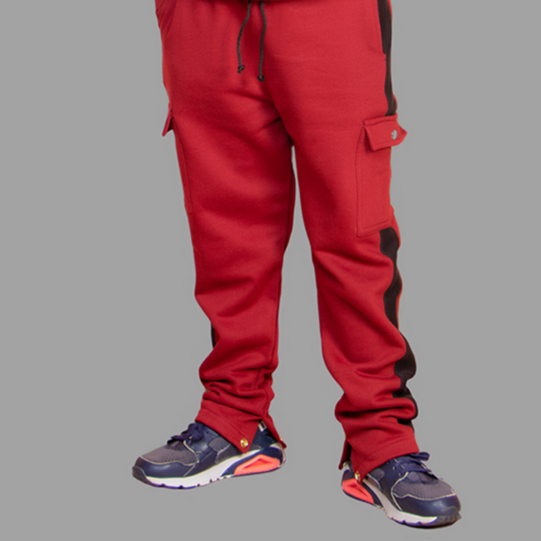 Boy's Maroon/Black Sweatpants