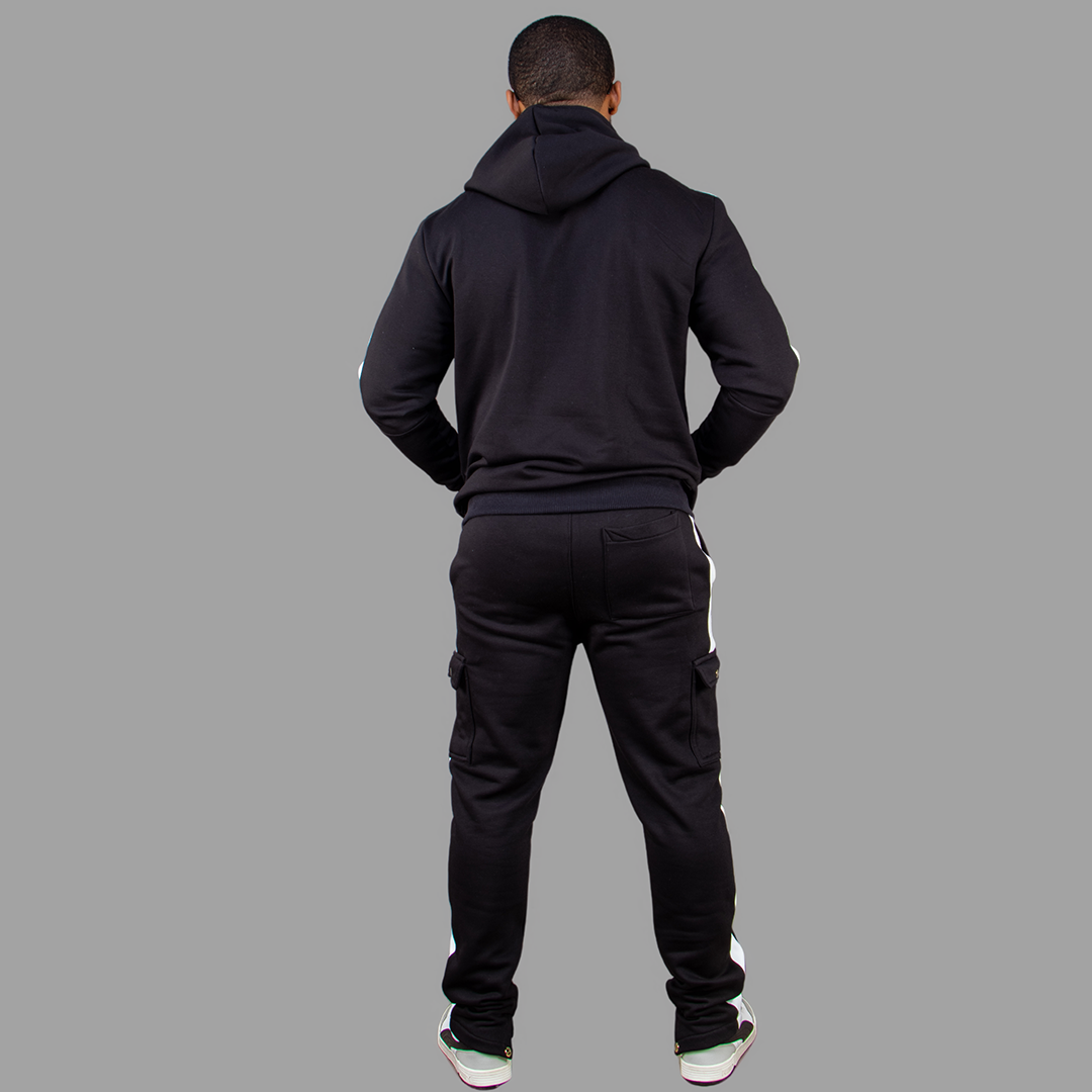 Men Black Hoodie set