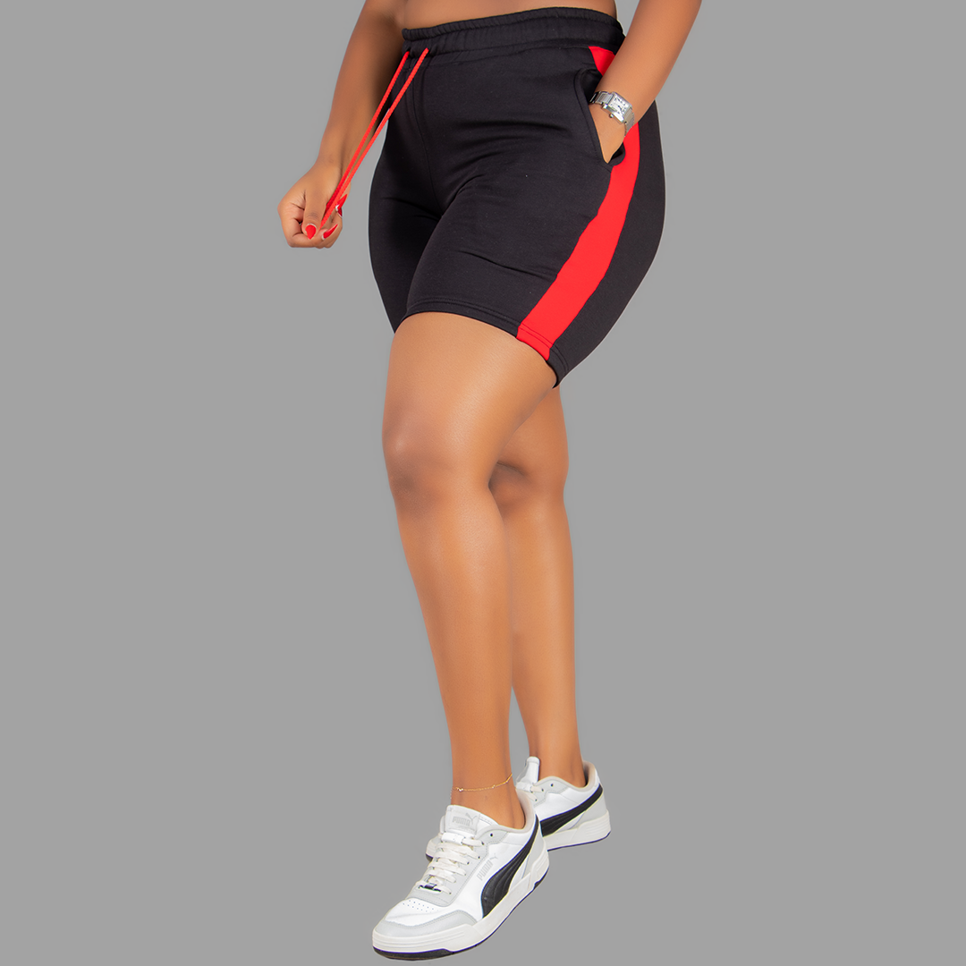 Women Black/Red Shorts