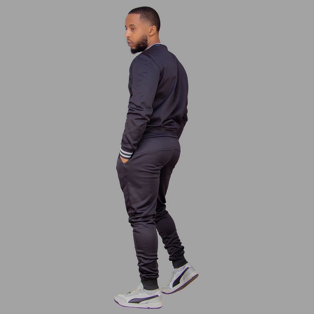 Men's Softshell Black Sweatshirt Set