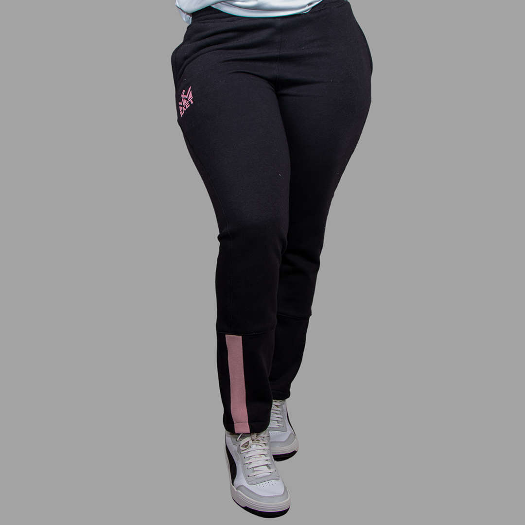 Exetwear Black Sweatpants (Bold Pink Accents)