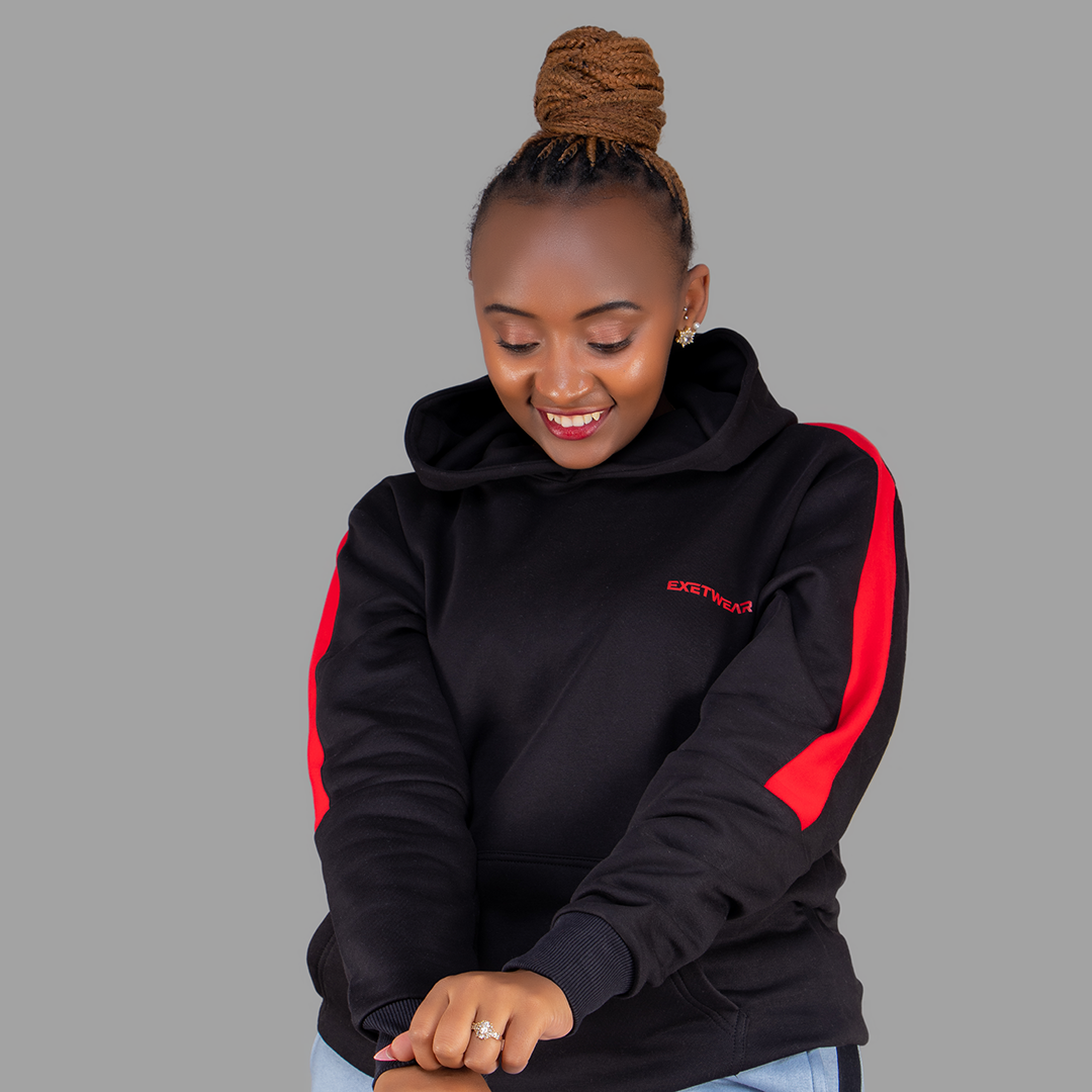 Women Black/Red Hoodie