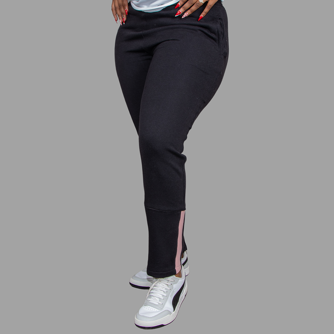 Exetwear Black Sweatpants (Bold Pink Accents)