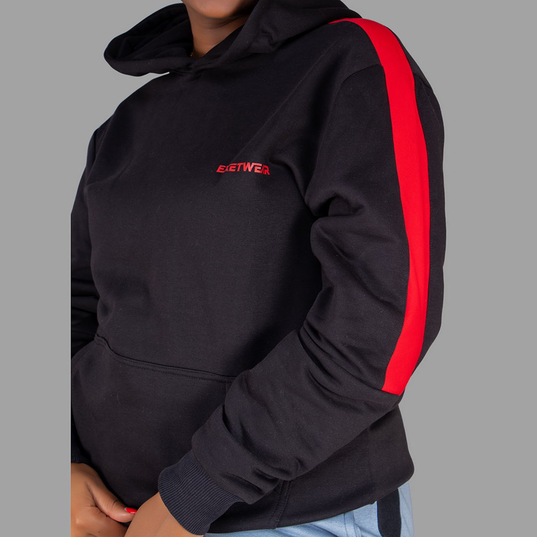 Women Black/Red Hoodie