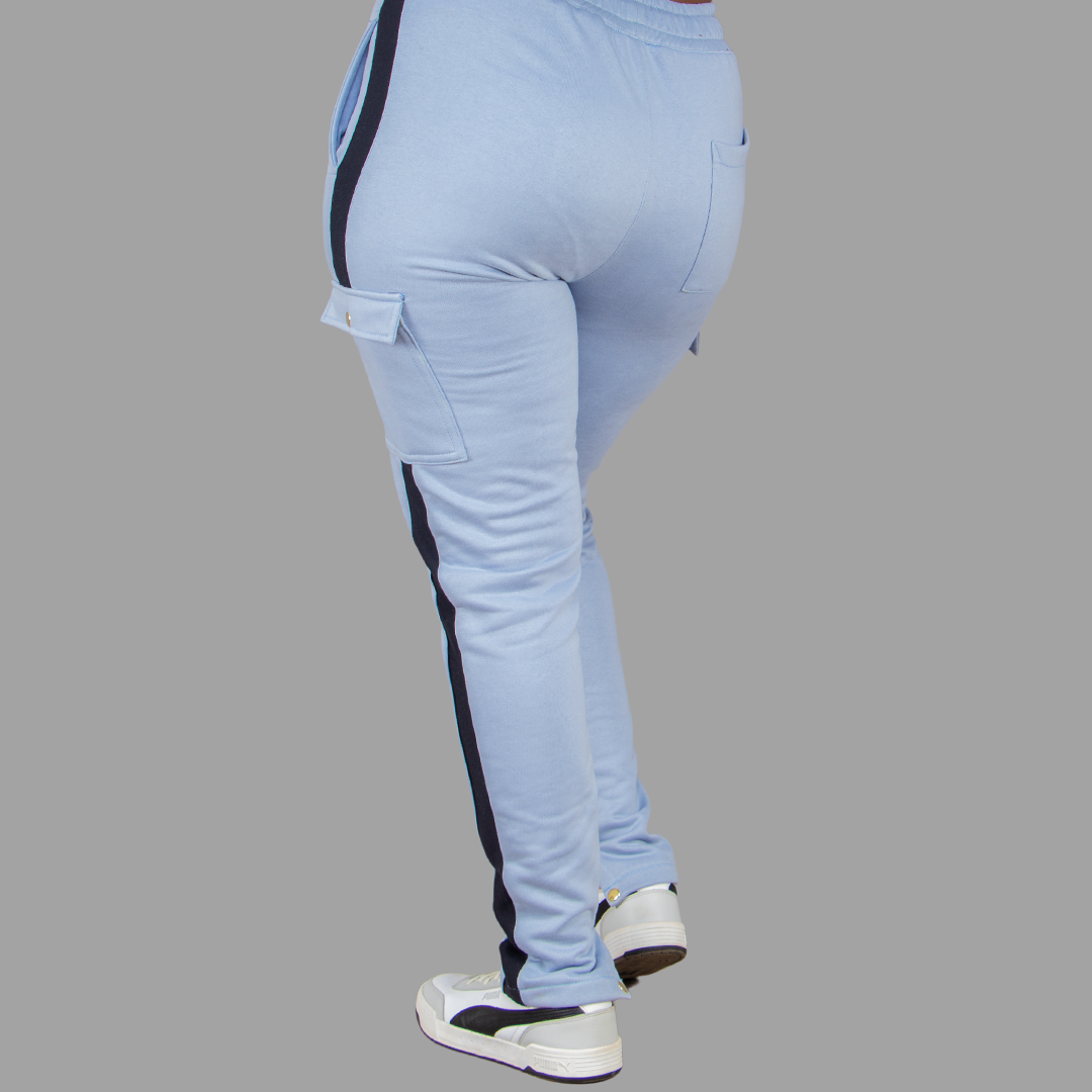 Women Sweatpants (Sky Blue/Black)