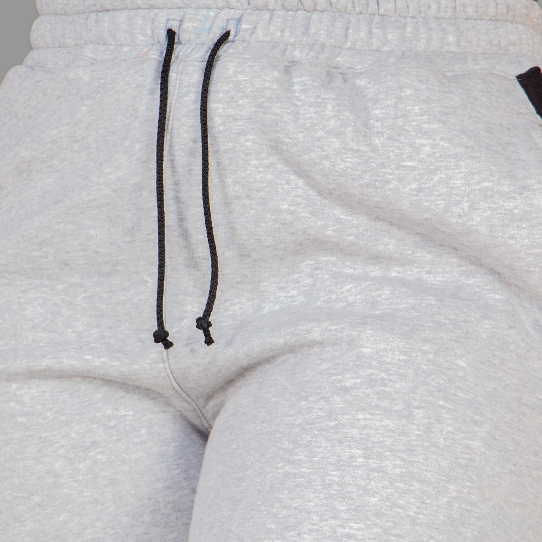 Women's Light Grey Sweatpants (Black Stripes)