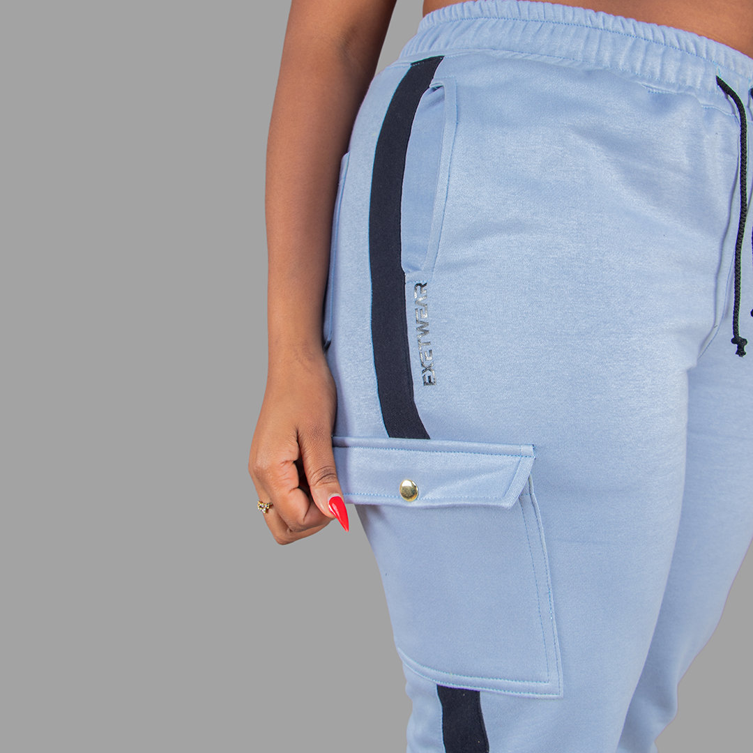 Women Sweatpants (Sky Blue/Black)